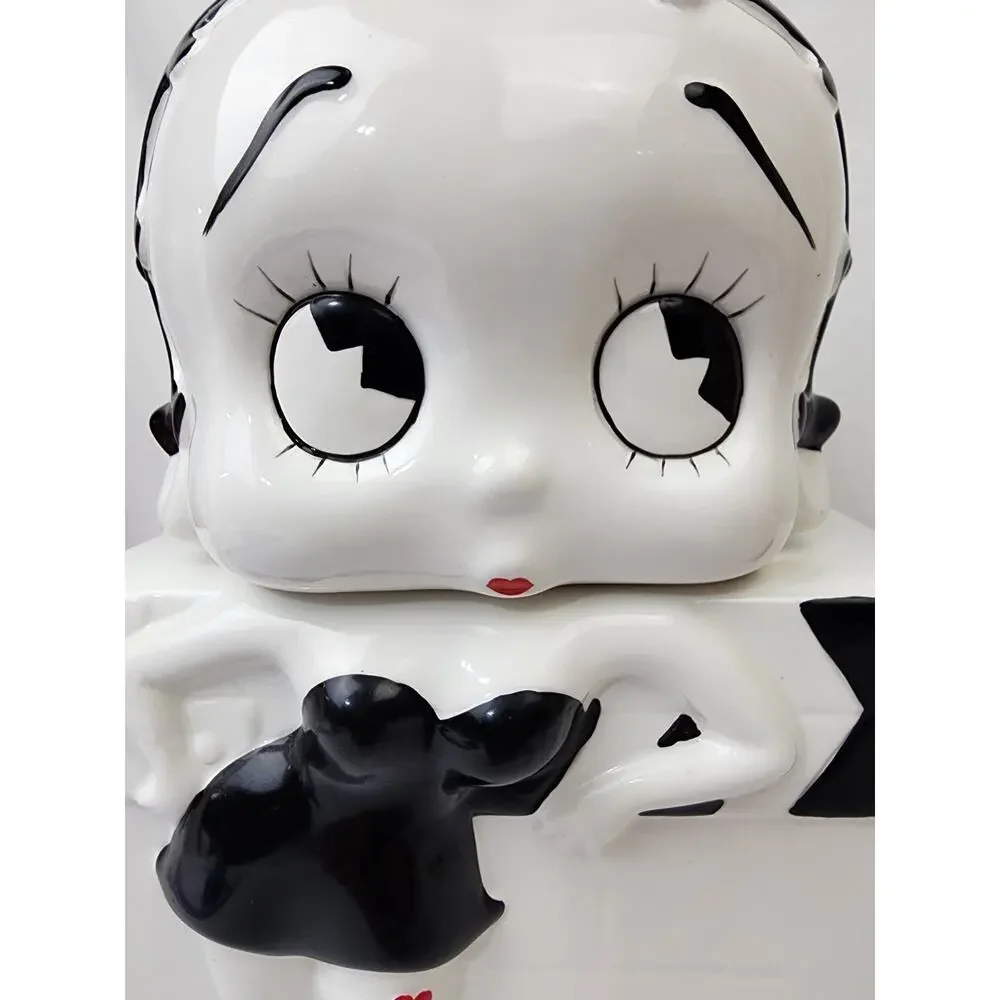 1995 Black & White Betty Boop Ceramic Cookie Jar by Benjamin Medwin Inc. BNIB